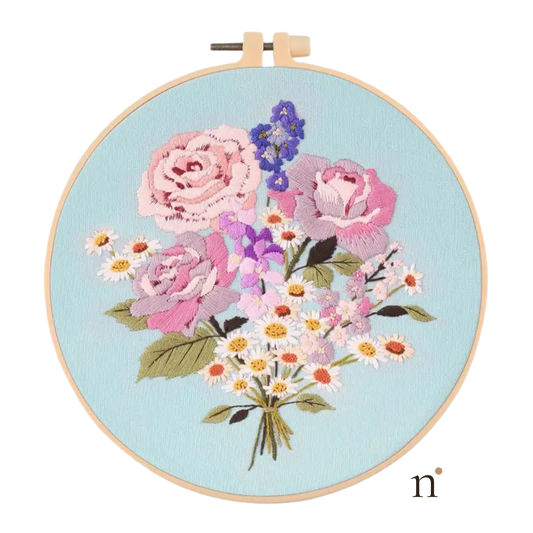 Rose & Daisy — Embroidery Kit